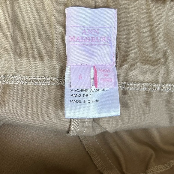 Ann Mashburn Tan Brown Womens Stretch Band Pull on Trouser Sz 6 - Picture 10 of 11